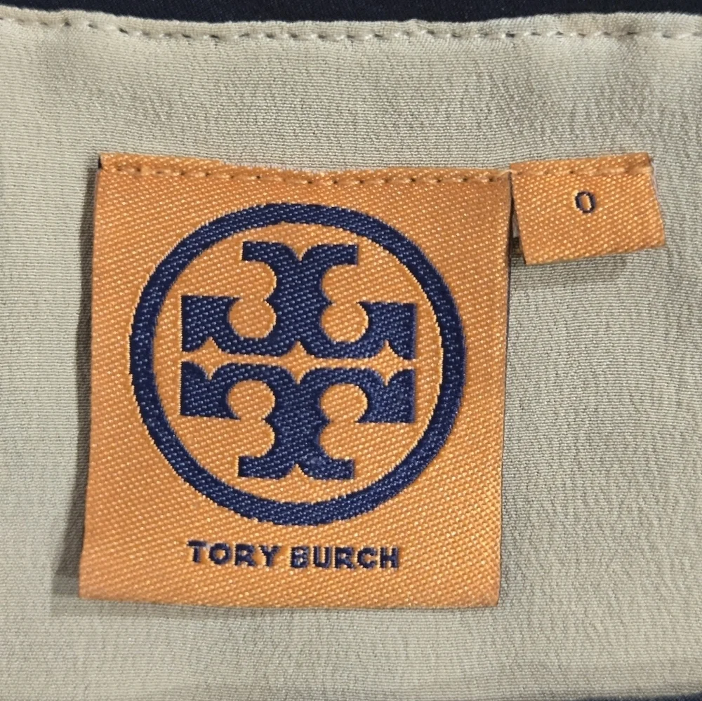 Tory Burch Navy Crochet Lace Tunic